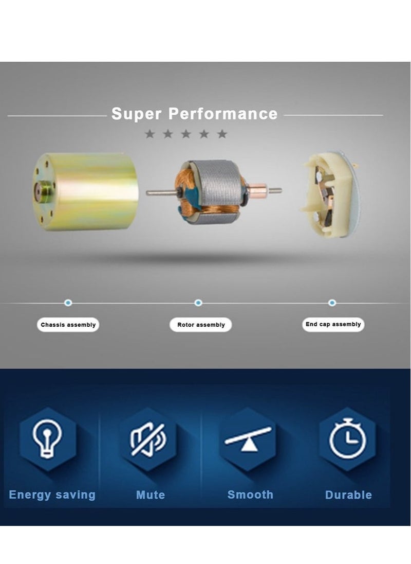 DC 12V 30RPM Gear Motor, High Torque Electric Micro Speed Reduction Geared Motor, Motor Centric Output Shaft 37mm Diameter Gearbox (1Pcs)