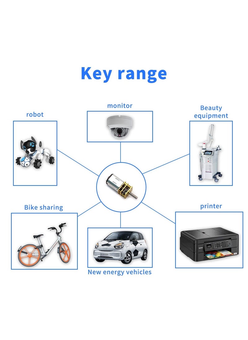 Micro DC Geared Electric Motor, 2 Pcs DC 3V 30RPM, GA12-N20 Mini Deceleration Gear Reduction Motors, for RC Car, Robot Model, DIY Engine Toys