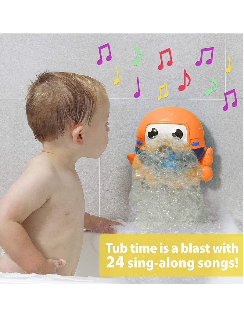 Bubble Bath Maker for The Bathtub. Blows Bubbles and Plays 24 Children Songs Baby, Toddler Kids Bath Toys Makes Great Gifts for Toddlers Sing Along Bath Bubble Machine