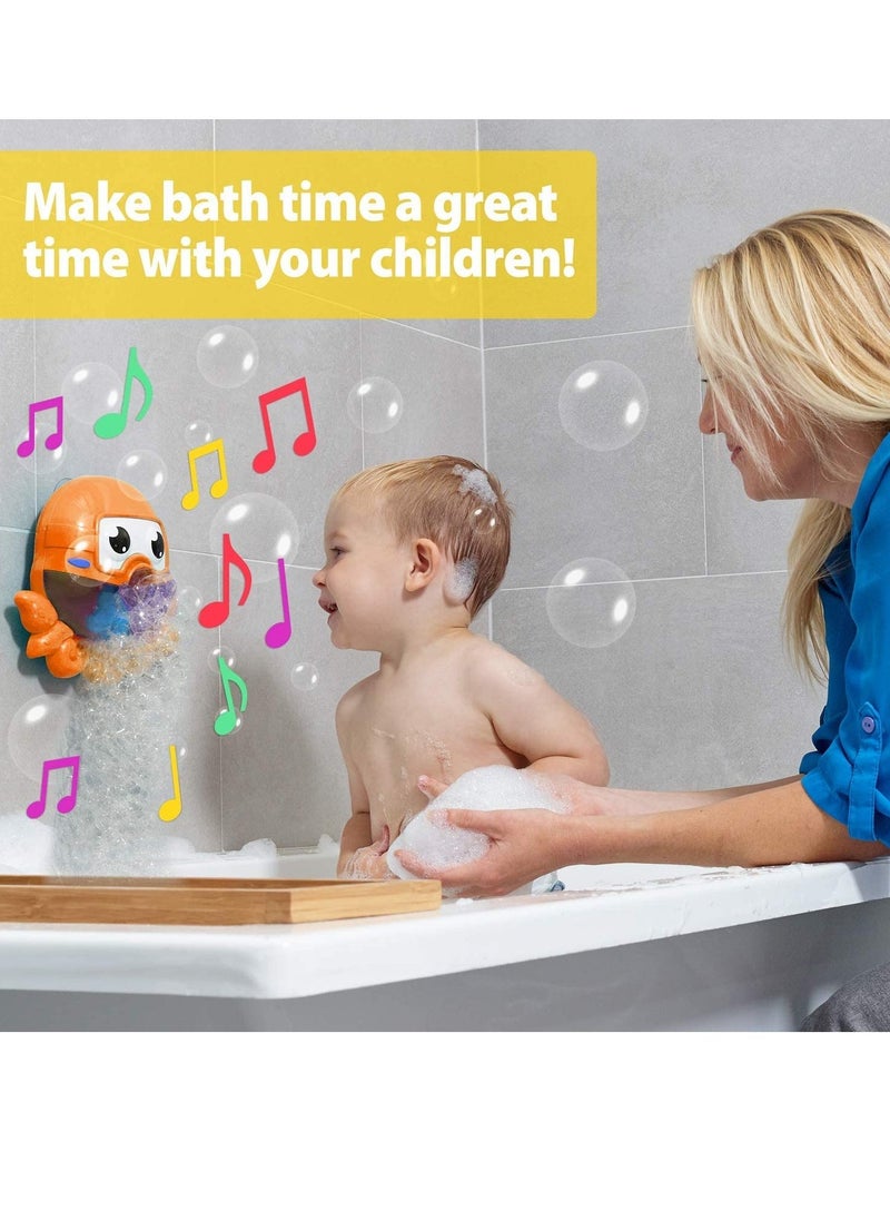 Bubble Bath Maker for The Bathtub. Blows Bubbles and Plays 24 Children Songs Baby, Toddler Kids Bath Toys Makes Great Gifts for Toddlers Sing Along Bath Bubble Machine