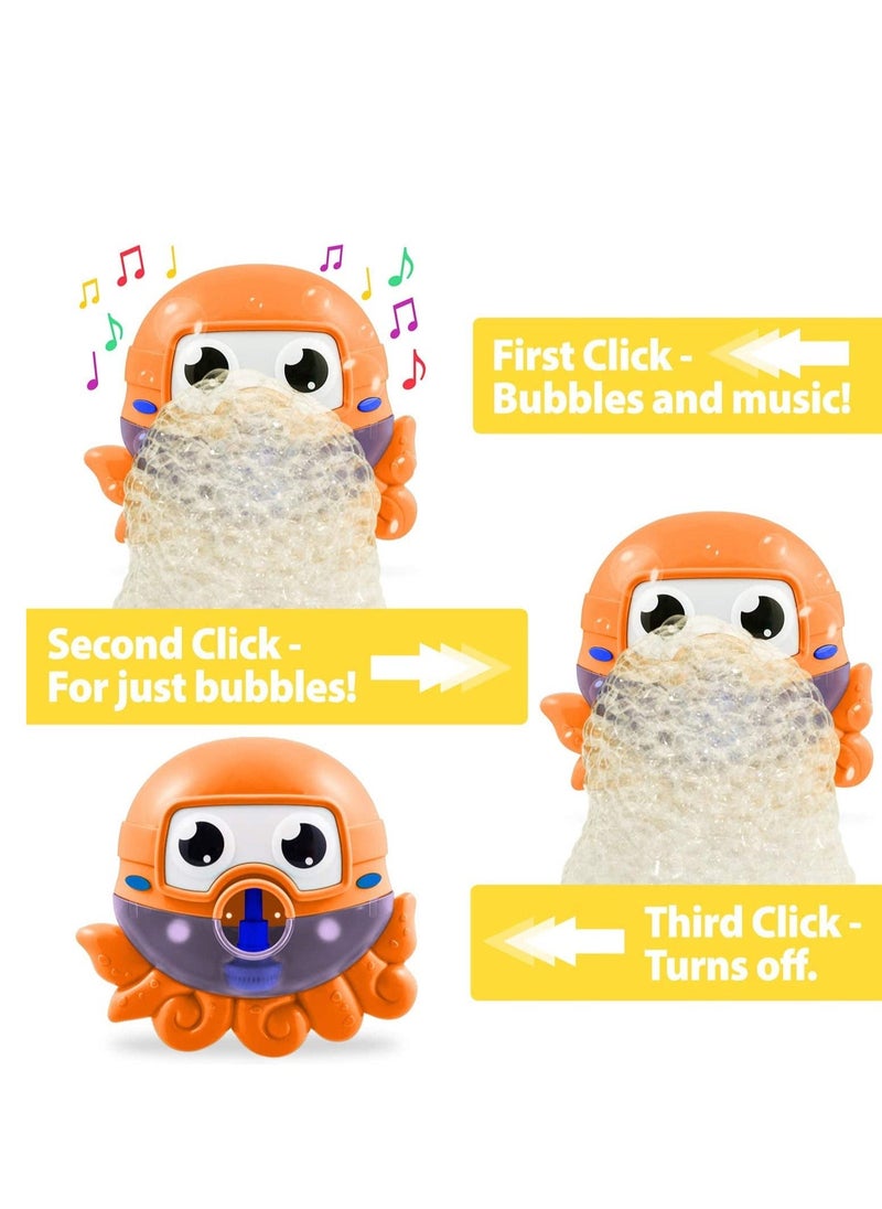 Bubble Bath Maker for The Bathtub. Blows Bubbles and Plays 24 Children Songs Baby, Toddler Kids Bath Toys Makes Great Gifts for Toddlers Sing-Along Bath Bubble Machine