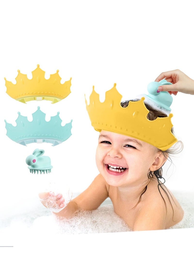 Baby Shower Cap Soft Adjustable Baby Bath Head Cap Visor For Washing Hair，Shower Bathing Protection Bath Cap,Protect Baby's Eyes and Ears