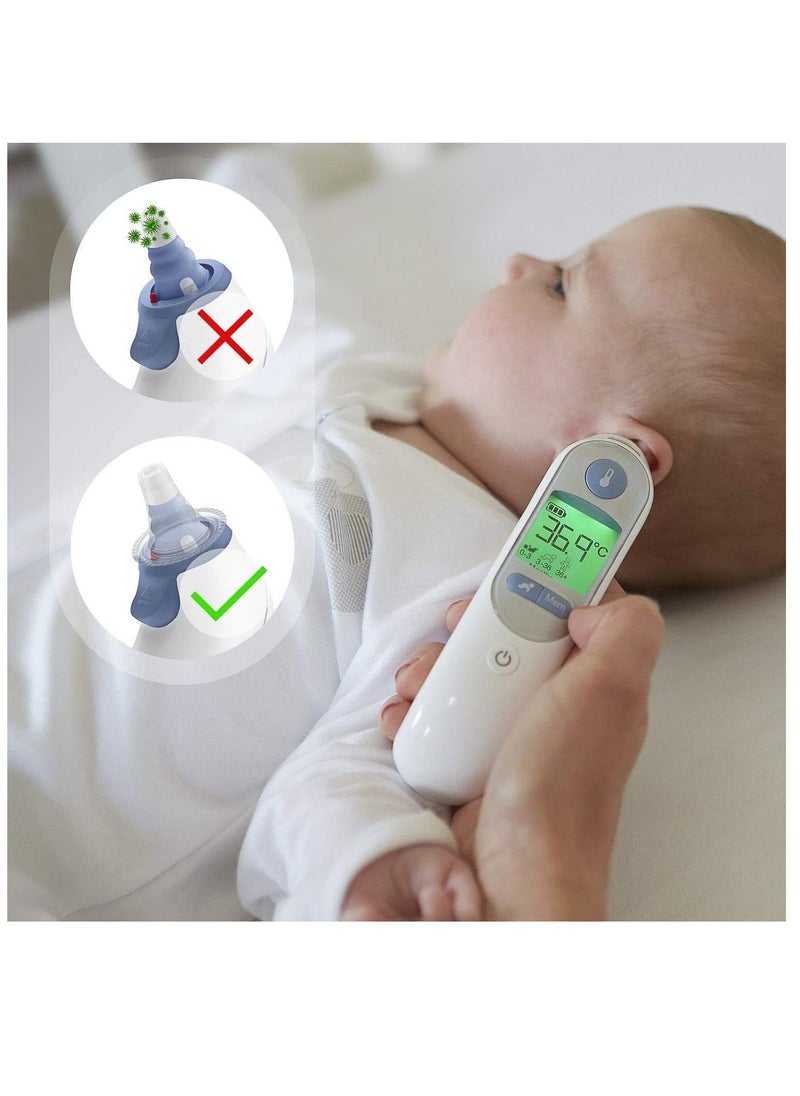 Ear Thermometer Probe Covers, Refill Caps Replacement Lens Filter Protector Ear Thermometer Covers Disposable Refill Caps BPA/Latex Free Clear for All Braun ThermoScan Covers Models, 80PCS