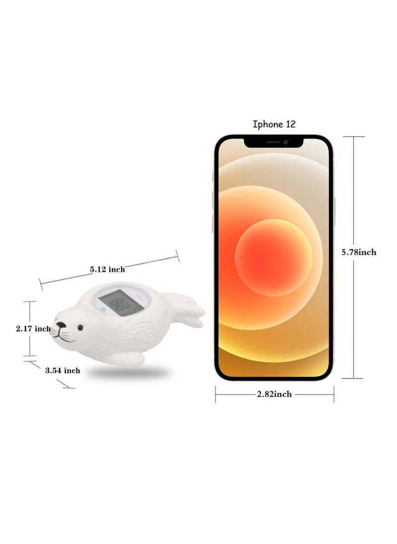 Baby Bath Thermometer Room Temperature| Water Thermometer|Kids' Bathroom Safety Products| Baby Bath(Seal Shape)℃/℉, LCD