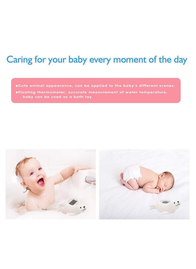 Baby Bath Thermometer Room Temperature| Water Thermometer|Kids' Bathroom Safety Products| Baby Bath(Seal Shape)℃/℉, LCD