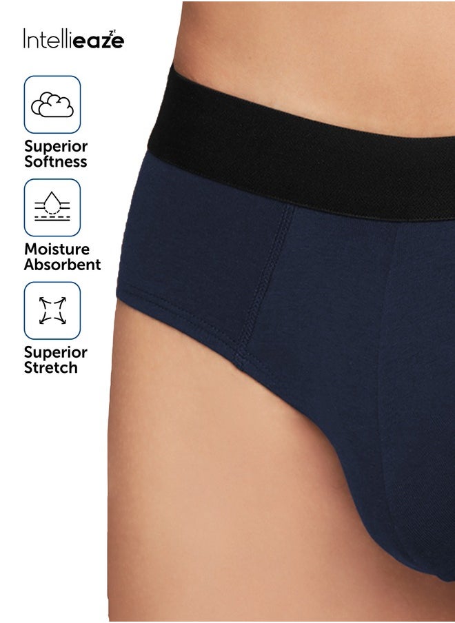 Pack of 3 Aero Anti-bacterial Odour-free cotton Solid Men Brief