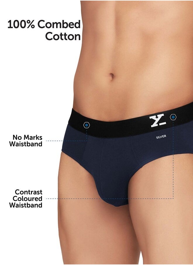 Pack of 3 Aero Anti-bacterial Odour-free cotton Solid Men Brief