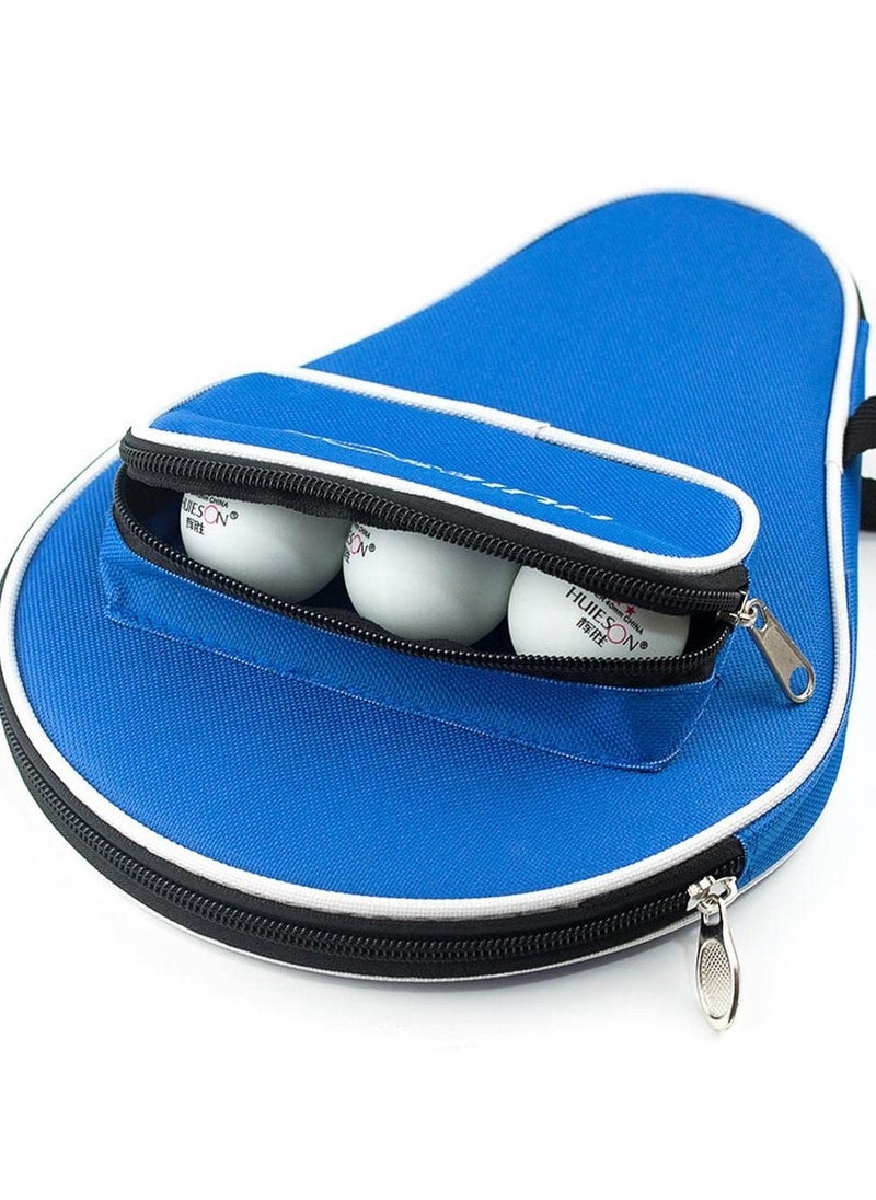 Table Tennis Bat Bag,Waterproof Ping Pong Paddle Bat Pouch,Table Tennis Racket Cover for One Racket Extra Ball Compartment for 3 Balls