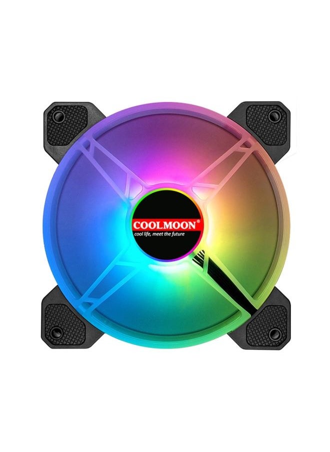 COOLMOON CM-JD1 Jade Ring RGB Case Cooler (Black)