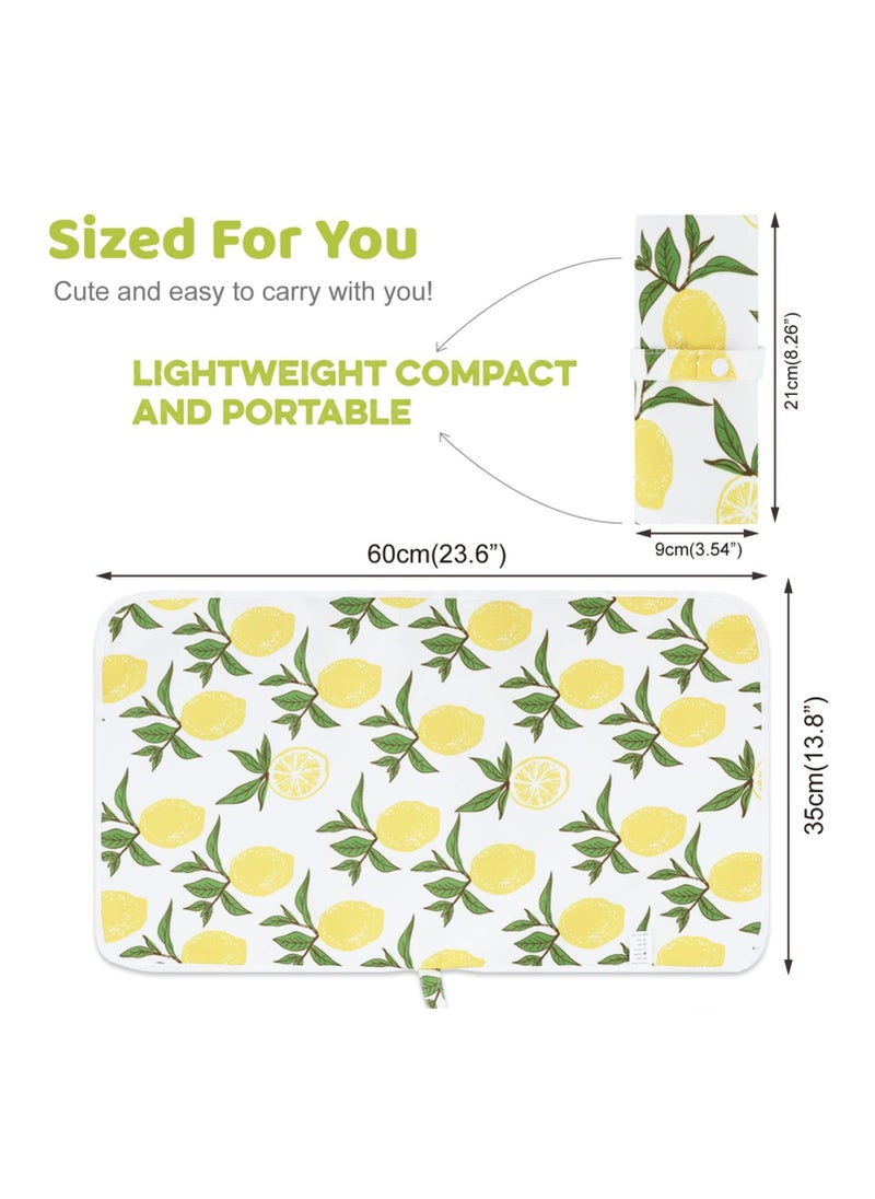 Portable Baby Changing Pad, Travel Waterproof Changing Mat for Newborn Baby, Reusable Foldable Changing Mat for Toddlers, Baby, Newborns, Newborns Toddlers Shower Gifts, 60*35 Cm