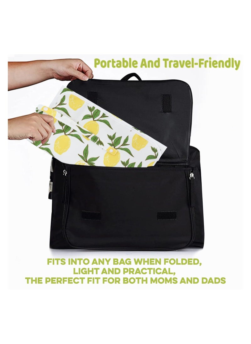 Portable Baby Changing Pad, Travel Waterproof Changing Mat for Newborn Baby, Reusable Foldable Changing Mat for Toddlers, Baby, Newborns, Newborns Toddlers Shower Gifts, 60*35 Cm