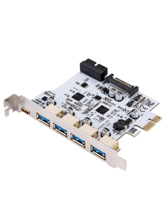 USB3.0 Type-C / USB-C Front Riser Card Dual Core Desktop Computer Motherboard (White)