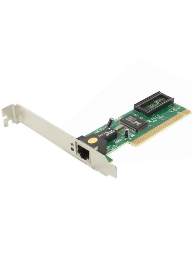 10/100M PCI Ethernet LAN Adapter Network Card RJ45, Chipset: 8139C(Green)