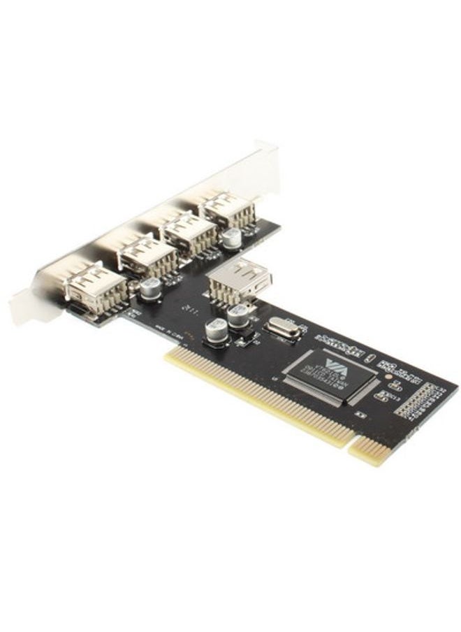 USB 2.0 4+1 Ports PCI Card(Black)