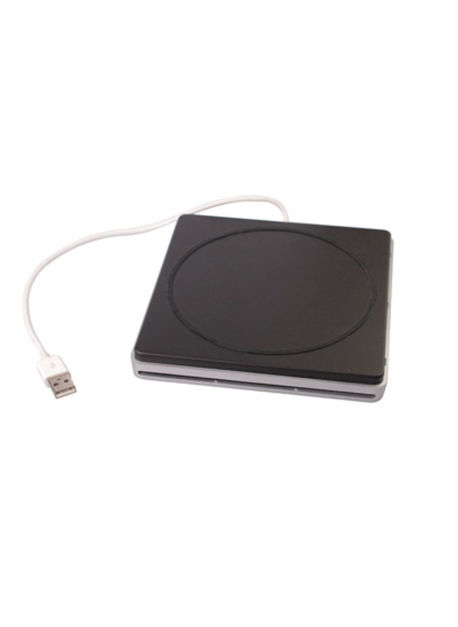 Slot-in USB 2.0 Portable Optical DVD-RW Driver, Plug and Play(Silver)