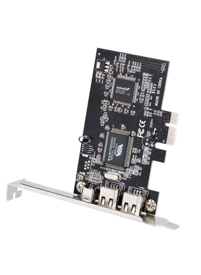 PCI-E 3 Ports 1394a 1394b Firewire Expansion Card 2 x 6 Pin + 1 x 4 Pin for Desktop PC