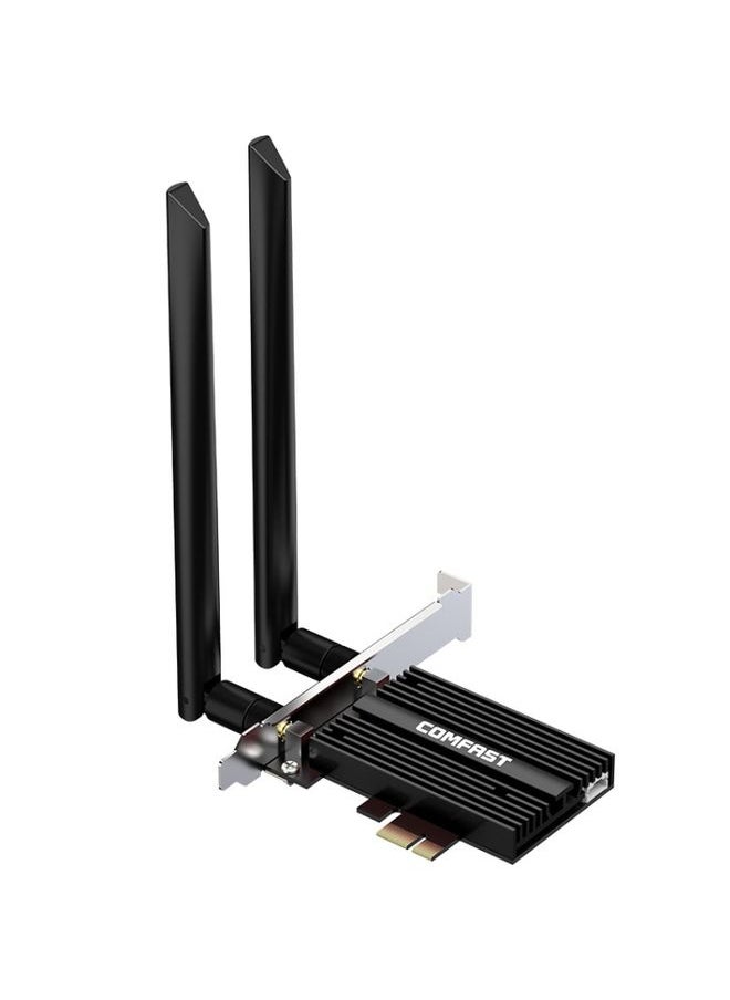 COMFAST Gaming Game 3000Mbps Gigabit Dual-Frequency Wireless Desktop Computer PCIE Wireless Network Card, Coverage: AX200 PRO