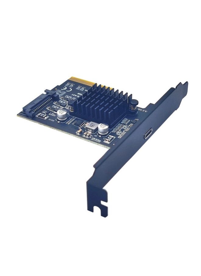 PCI-E 4X To  USB3.2 Gen2x2 Type-C 20Gbps SATA Expansion Card Asmedia ASM3242 Chip