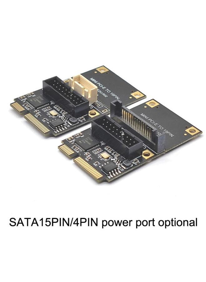 Mini PCI-E To USB3.2 GEN1 Front 19Pin 2 Ports Transfer Card Supports Half High S 4PIN Electric Point