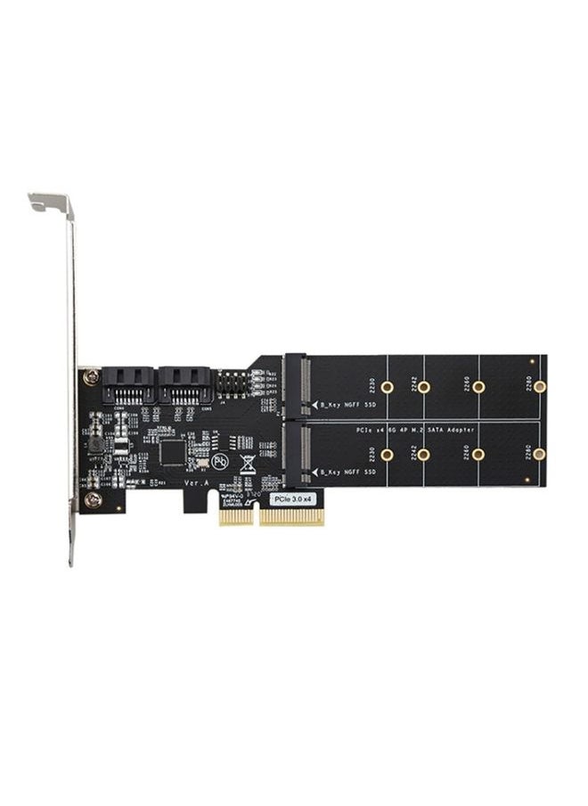 SATA3.0 PCIE3.0 to 2-port M.2 (B-KEY) Adapter Card