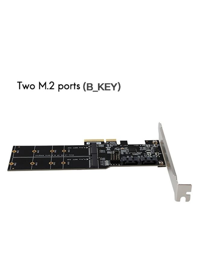 SATA3.0 PCIE3.0 to 2-port M.2 (B-KEY) Adapter Card