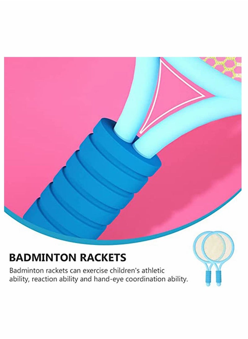 Tennis Racket Set for Children, Tennis Balls Badminton Balls Badminton Rackets Kids Set Outdoor Garden Game Set Outdoor Game Toys for Children