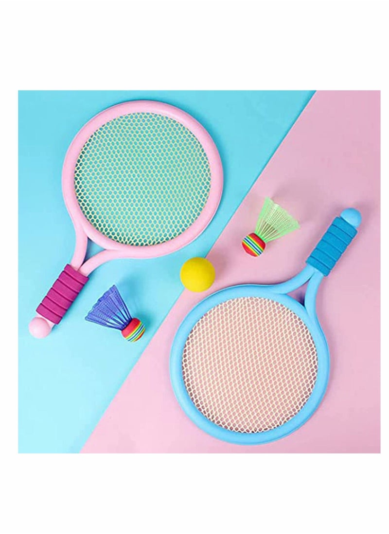 Tennis Racket Set for Children, Tennis Balls Badminton Balls Badminton Rackets Kids Set Outdoor Garden Game Set Outdoor Game Toys for Children