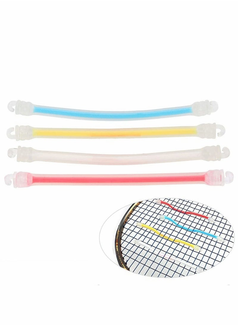 Tennis Racquet Vibration Dampener, 4 Pcs Double Hook Silicone Racket Dampeners Reducing Conduction