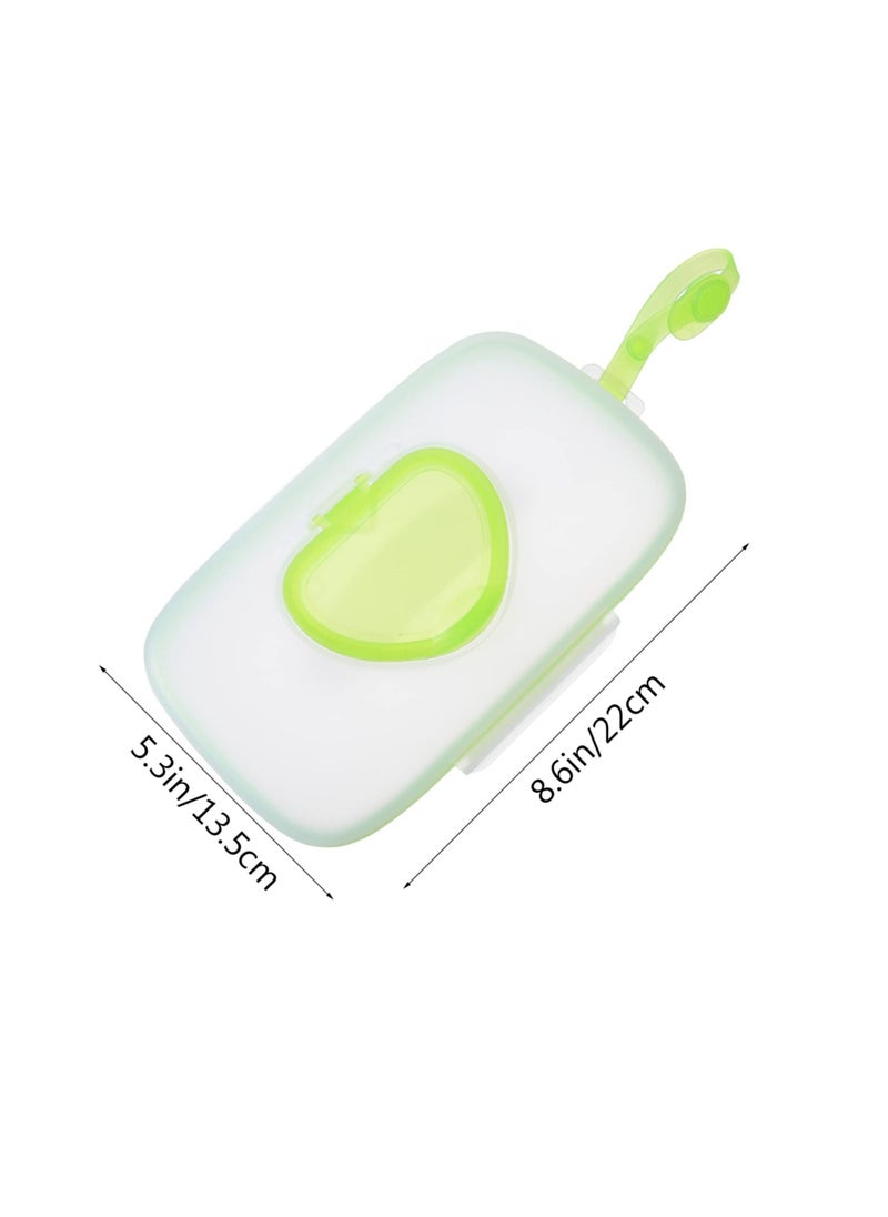 Baby Wipe Dispenser, Portable Refillable Wipe Case, Reusable Travel Wet Wipe Pouch for Travel-Pouch Carries (Green)