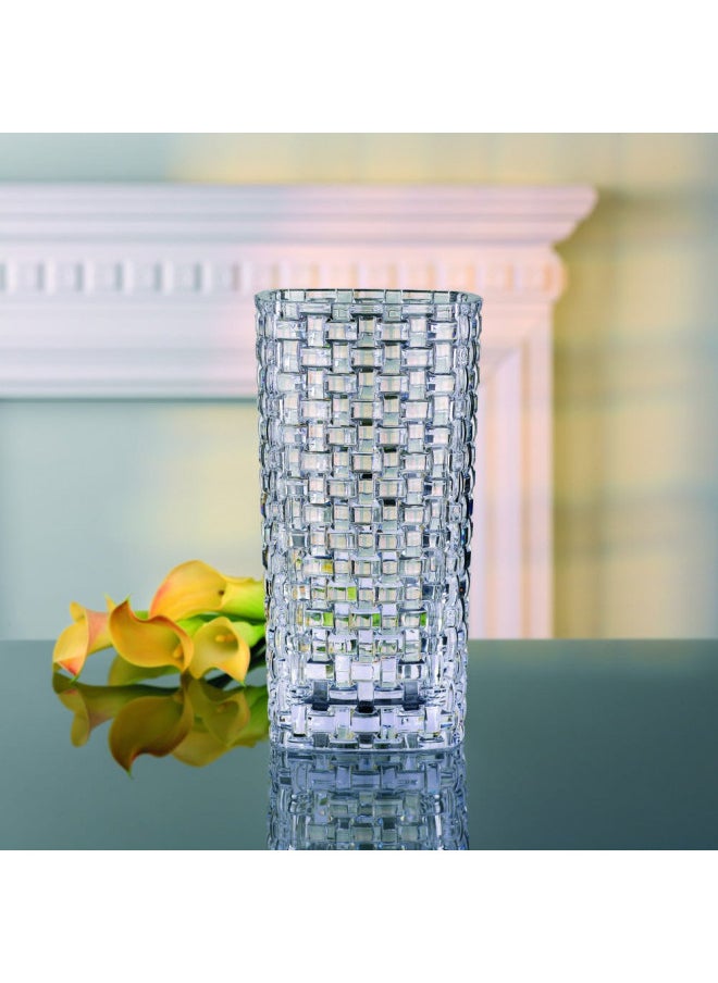 Nachtmann Bossa Nova Collection Crystal Vase, Clear Glass, 11- Inch, Decorative Flower Vase, Anniversary, Wedding, and Housewarming Gift, Dishwasher Safe