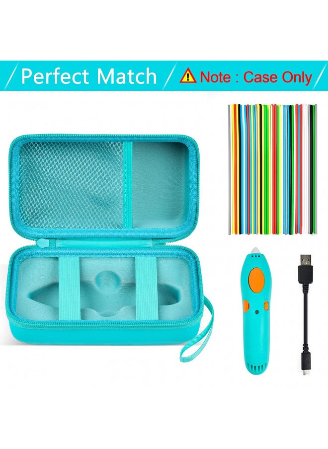 ANKHOH Case Compatible with 3Doodler Start+ Essentials (2023) for 3D Pen Set for Kids, Storage Organizer Holder for Printing Filament Refill and Micro-USB Charger, All Green-Bag Only