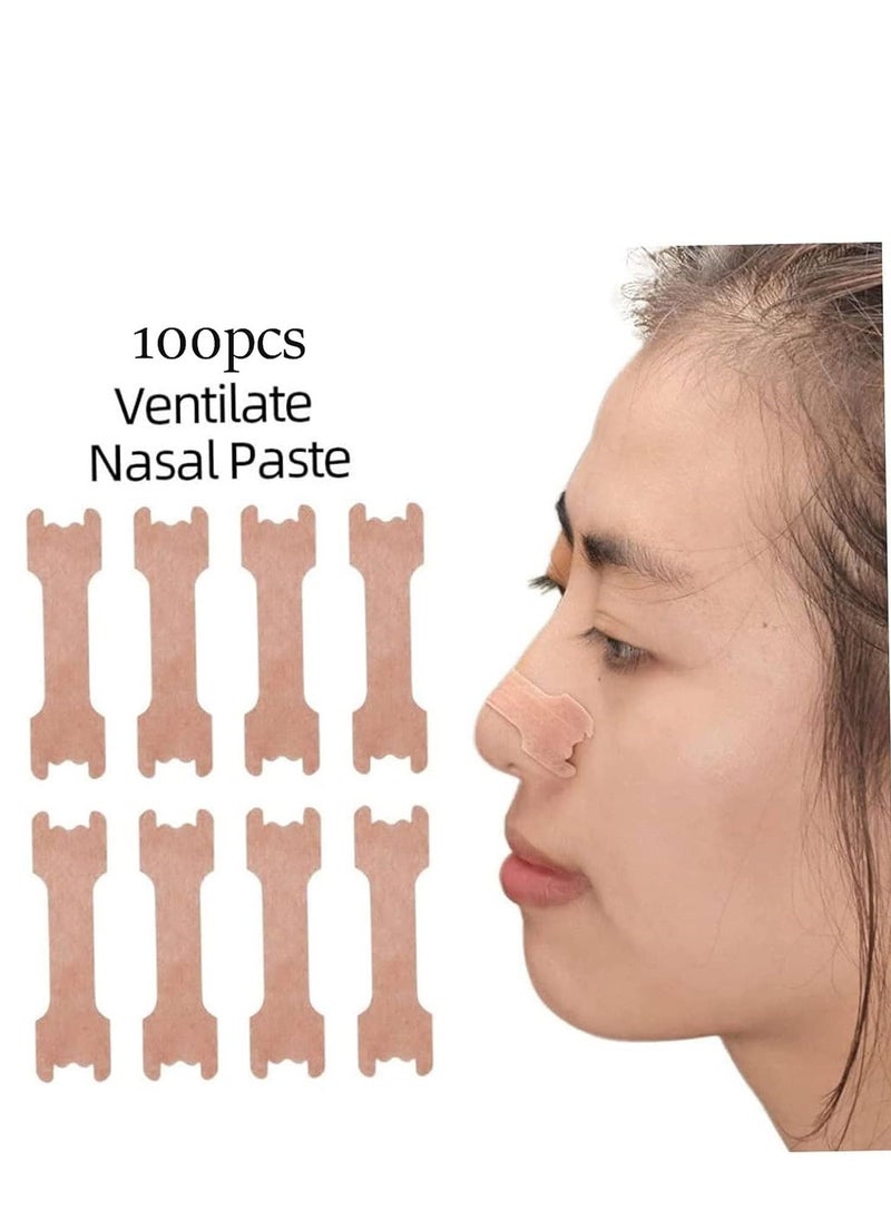 Anti Snore Nasal Strips Nose For Sinus Relief Strip to Stop Snoring Breathe Sleeping Non-woven Stick Large Disposable Right Men and Women 100PCS