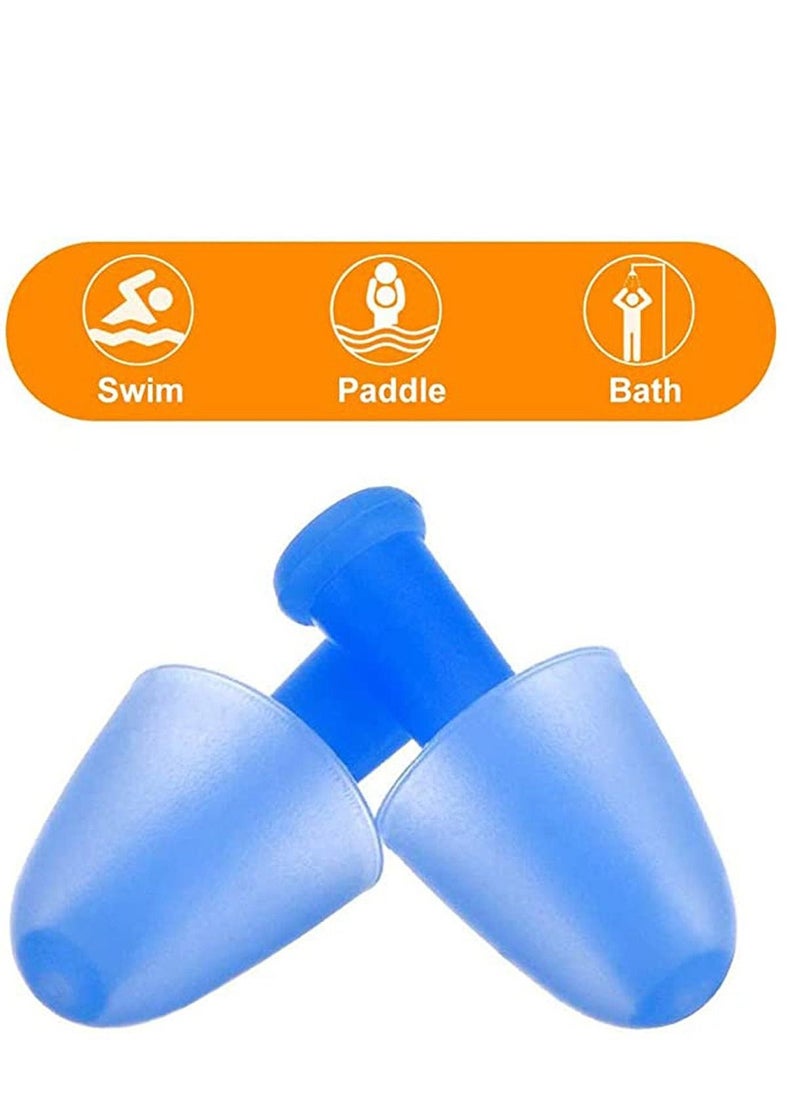 4 Pack Nose Clips and Earplugs Set for Swimming, Soft Silicone Nose Plugs and Ear Plugs for Swimming, Kids Nose & Ear Protectors Kit ideal for Beginner