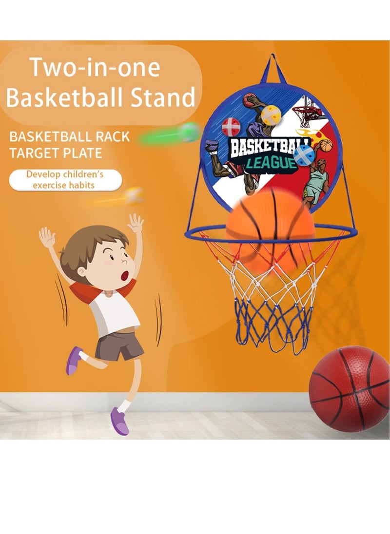 Kids Toy Basketball Set Indoor Outdoor Hoop Game for Boys and Girls for Ages 3-12 Portable Foldable Design