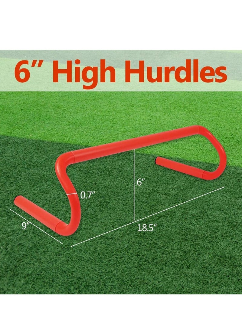 Agility Speed Training Hurdles, 4 Pack Detachable Agility Training Hurdles, Football Training Equipment, Foldable for Jumping, Racing, Obstacle Courses, PE Classes,Soccer,Track & Field & More