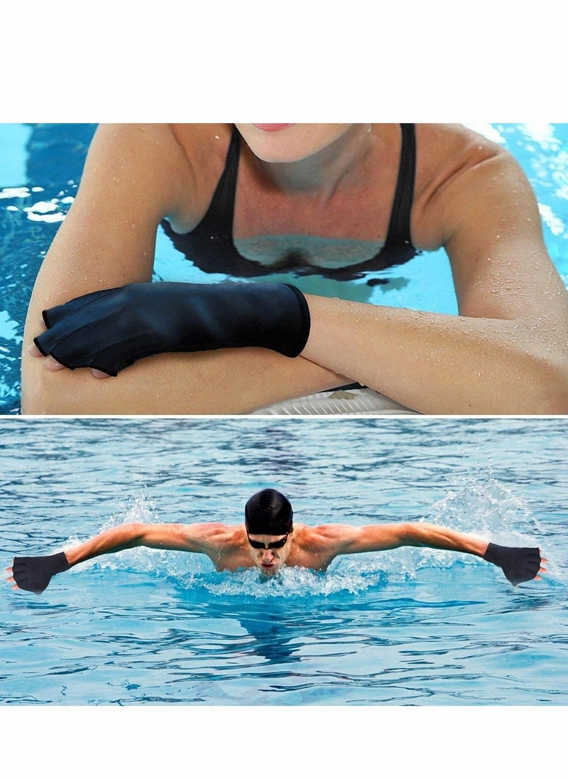 Aquatic Gloves Help Upper Limb Resistance + Swimming Nose Clip (14 Packs, Multi-Color), With Waterproof Silicone Size Suitable For Men, Women And Adults