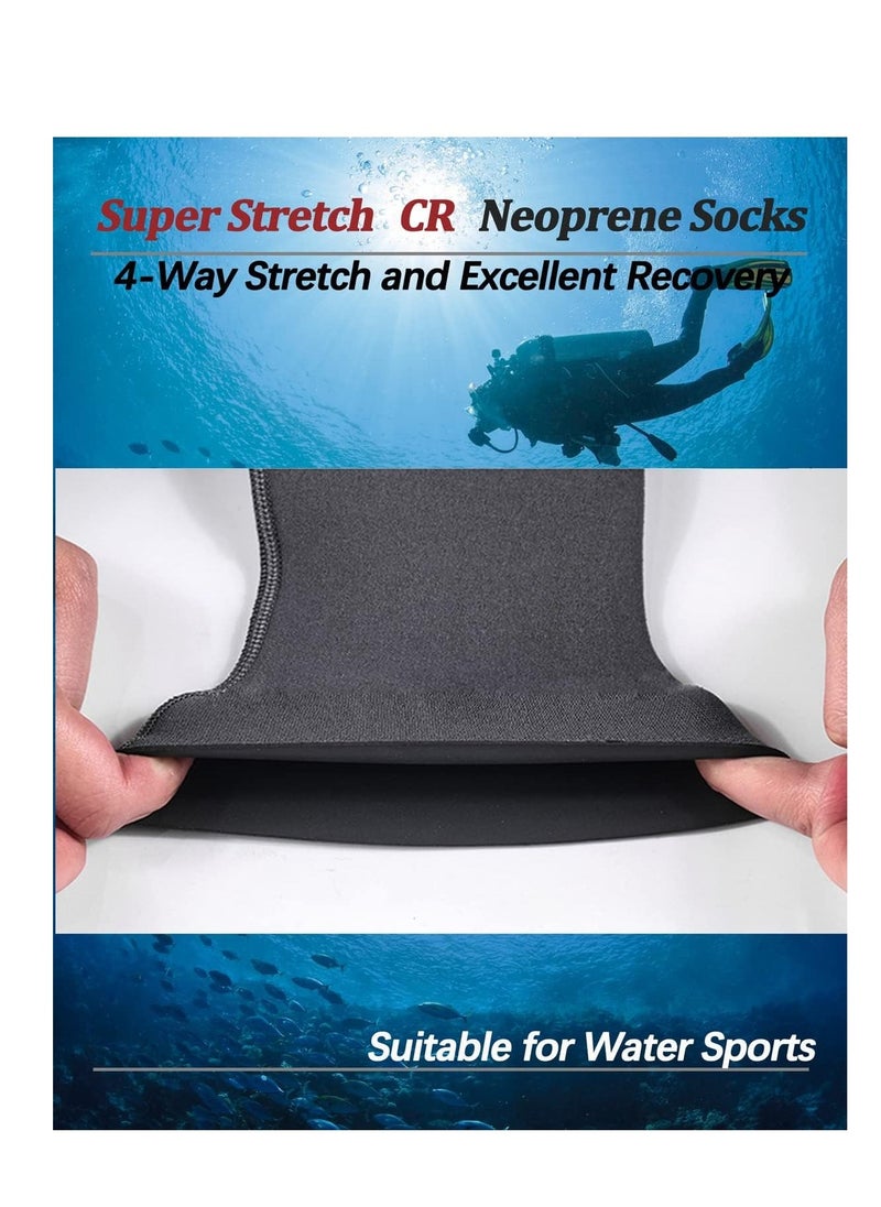 ?【COMFORTABLE FIT】Our Dive Wetsuit Socks made with 3MM premium neoprene to give you a flexible and comfortable fit, you have less restrictions and less foot fatigue during water sports.