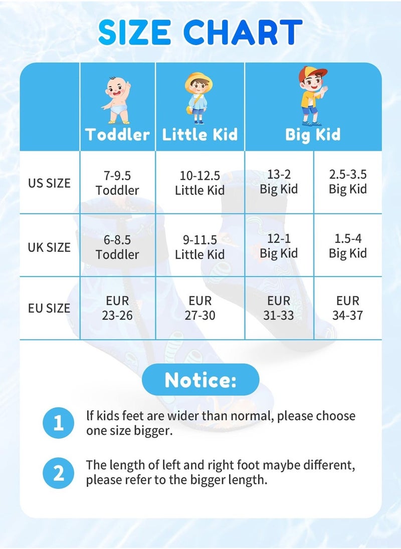 Water Snorkeling Socks, 3mm Water Socks Keep Warm Sand Socks, Anti-slip Wetsuit Socks, for Outdoor Water Sports, Swimming Surfing, Keep Warm for Toddler Children