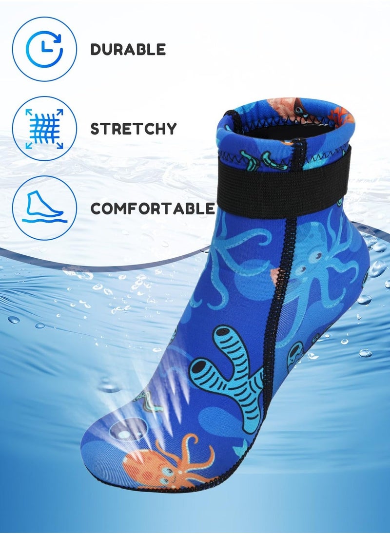 Water Snorkeling Socks, 3mm Water Socks Keep Warm Sand Socks, Anti-slip Wetsuit Socks, for Outdoor Water Sports, Swimming Surfing, Keep Warm for Toddler Children