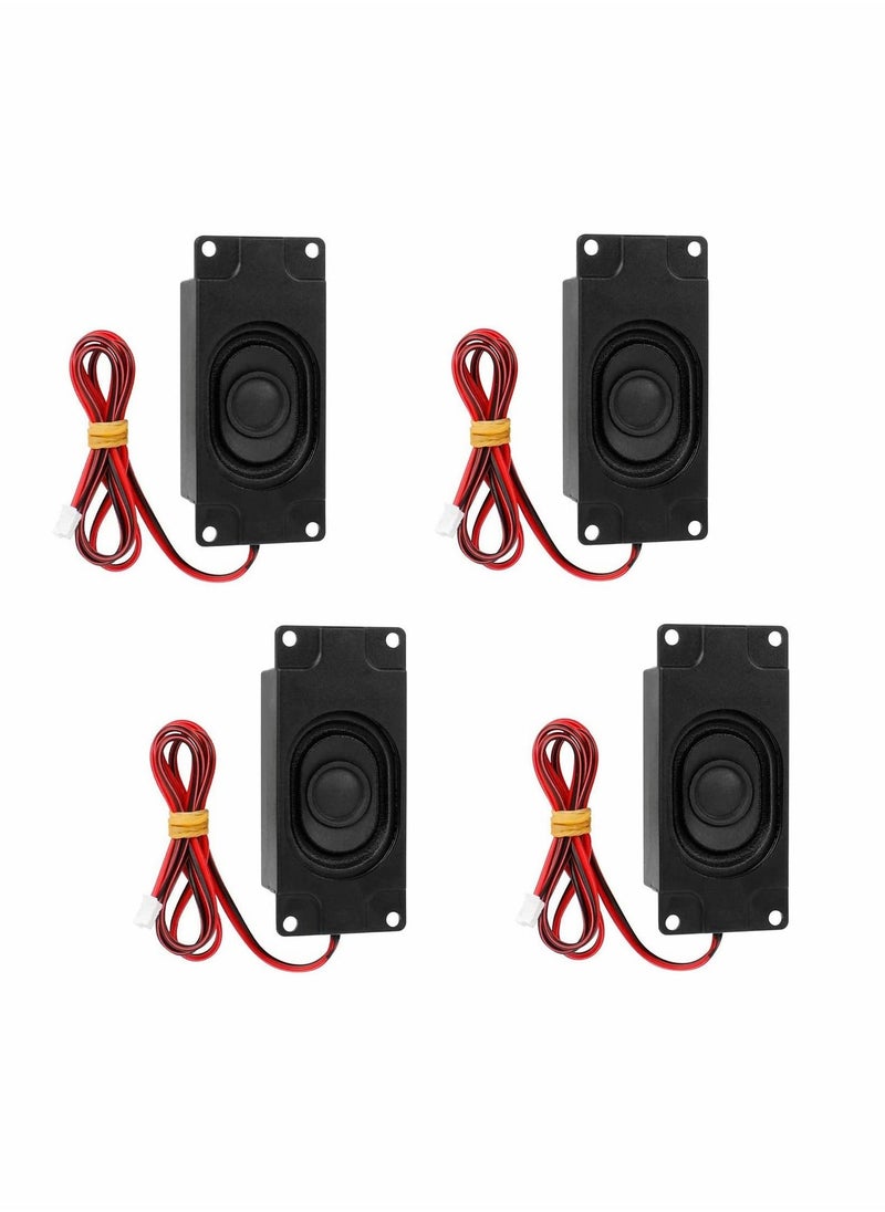 Wired Speaker Mini Loundspeaker for Small Electronic Projects Advertising Machines LCD TV Monitors 4Pack Black