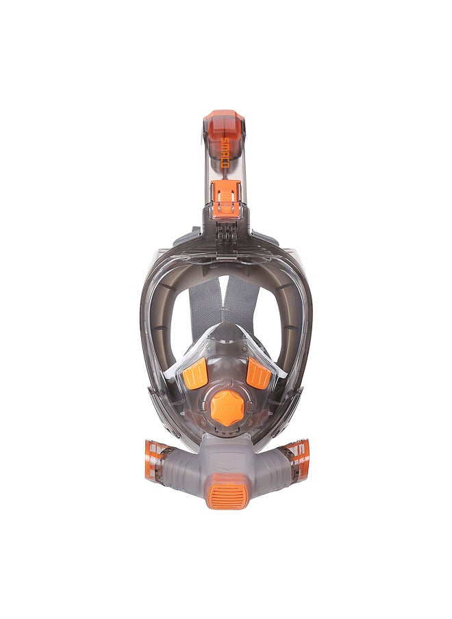 Snorkel Full Face Cover with Foldable Dry Snorkel Tube Anti-Fog Anti-Leak Snorkeling Face Cover with Camera Mount Storage Bag