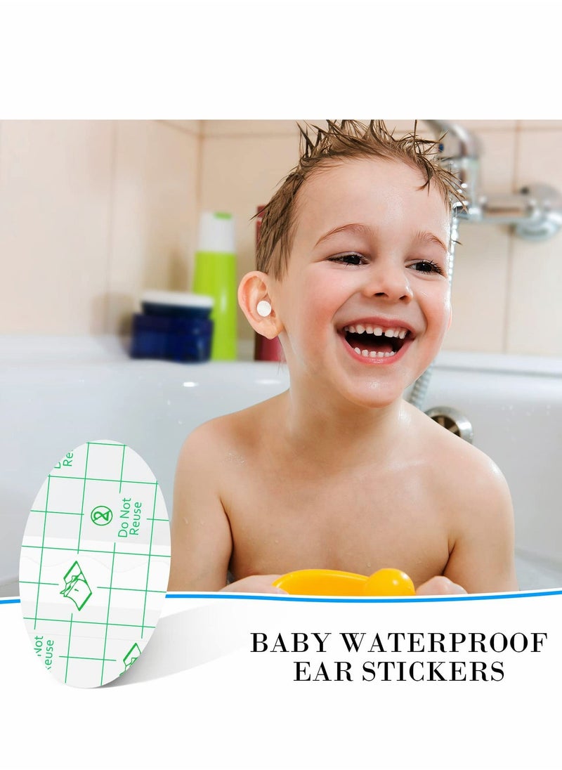 Waterproof Ear Stickers, Baby Waterproof Ear Protector, Newborn Ear Protection for Swimming Showering Surfing Snorkeling and Other Water Sports, Suitable for Adults and Children