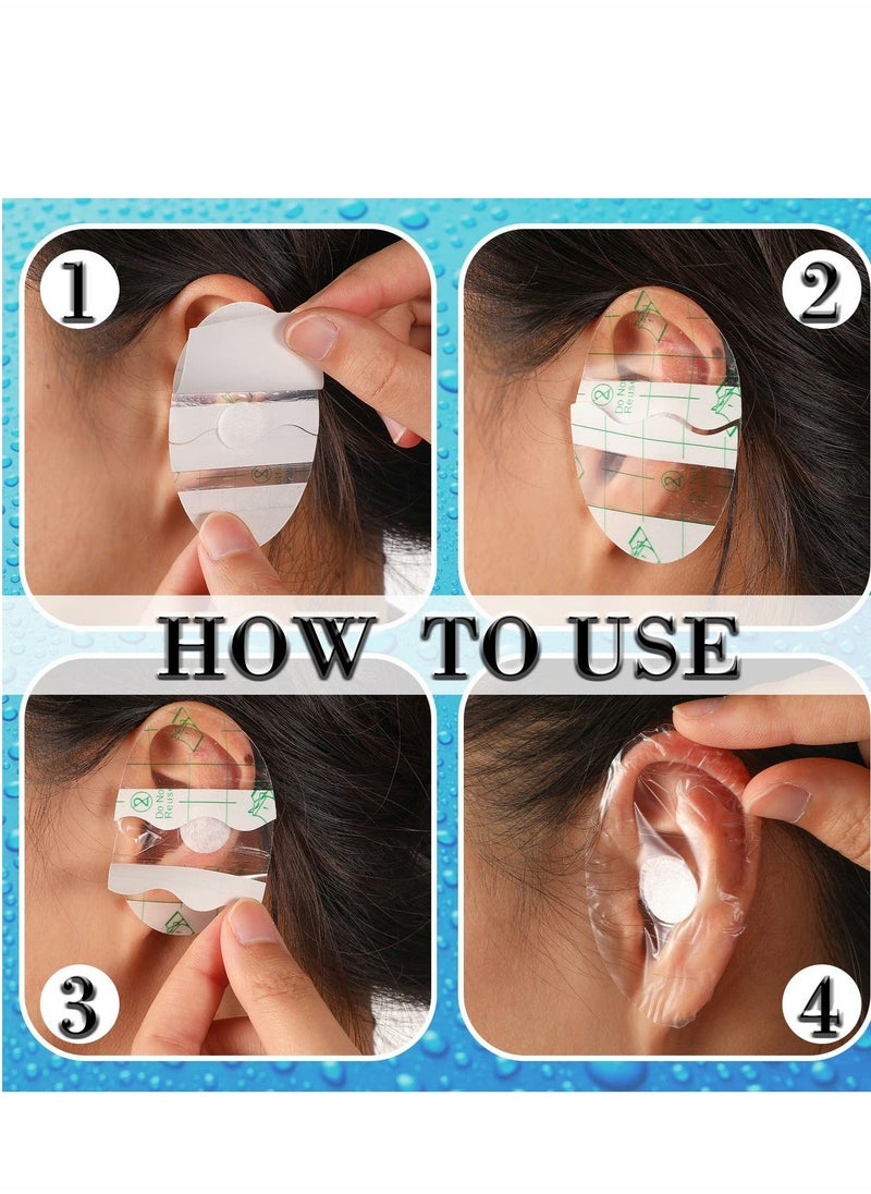 Waterproof Ear Stickers, Baby Waterproof Ear Protector, Newborn Ear Protection for Swimming Showering Surfing Snorkeling and Other Water Sports, Suitable for Adults and Children