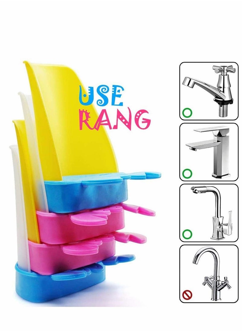 Faucet Extender for Kids & Toddlers 4 Pack - Sink Handle Extender with Leaf Shape Design for Kitchen Bathroom Sink Extension, Tap Faucet Extender for Kids Hand Washing Guide