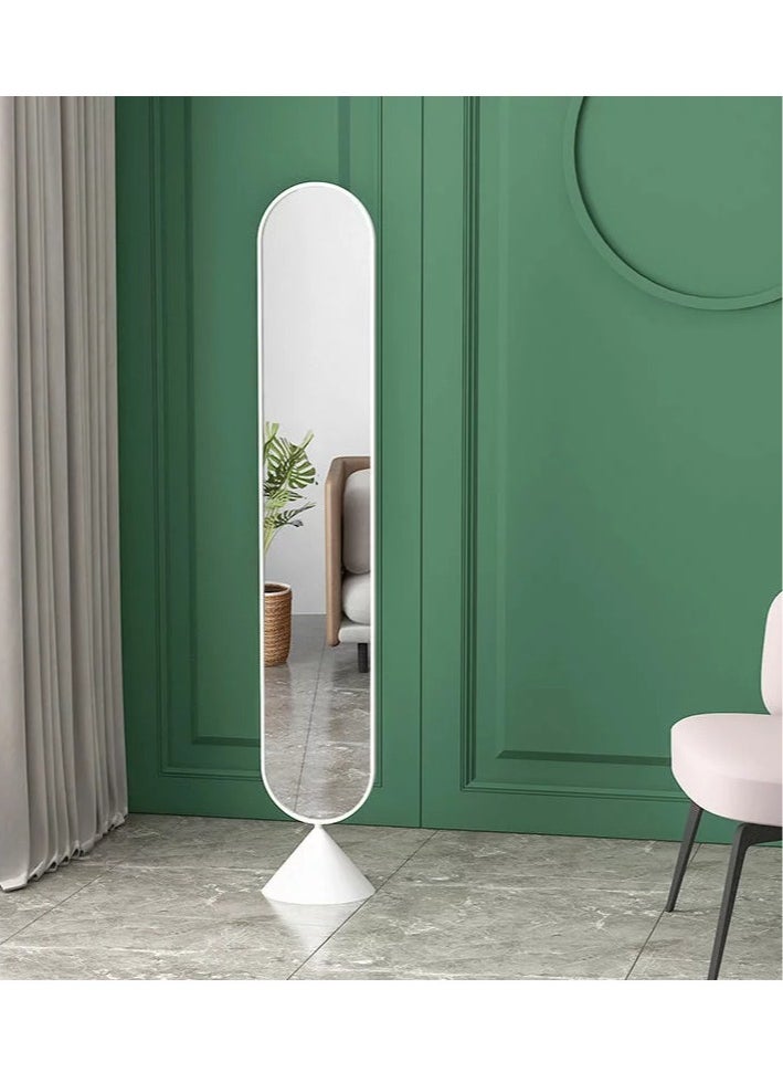 Floor-To-Ceiling Vertical Full-Body Bedroom Home Full-Body Fitting Mirror Oval Semicircle