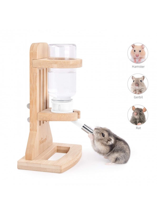 Niteangel Water Bottle with Stand for Syrian Dwarf Hamsters Gerbils Mice Rats Degus Small pet Rodents(White)