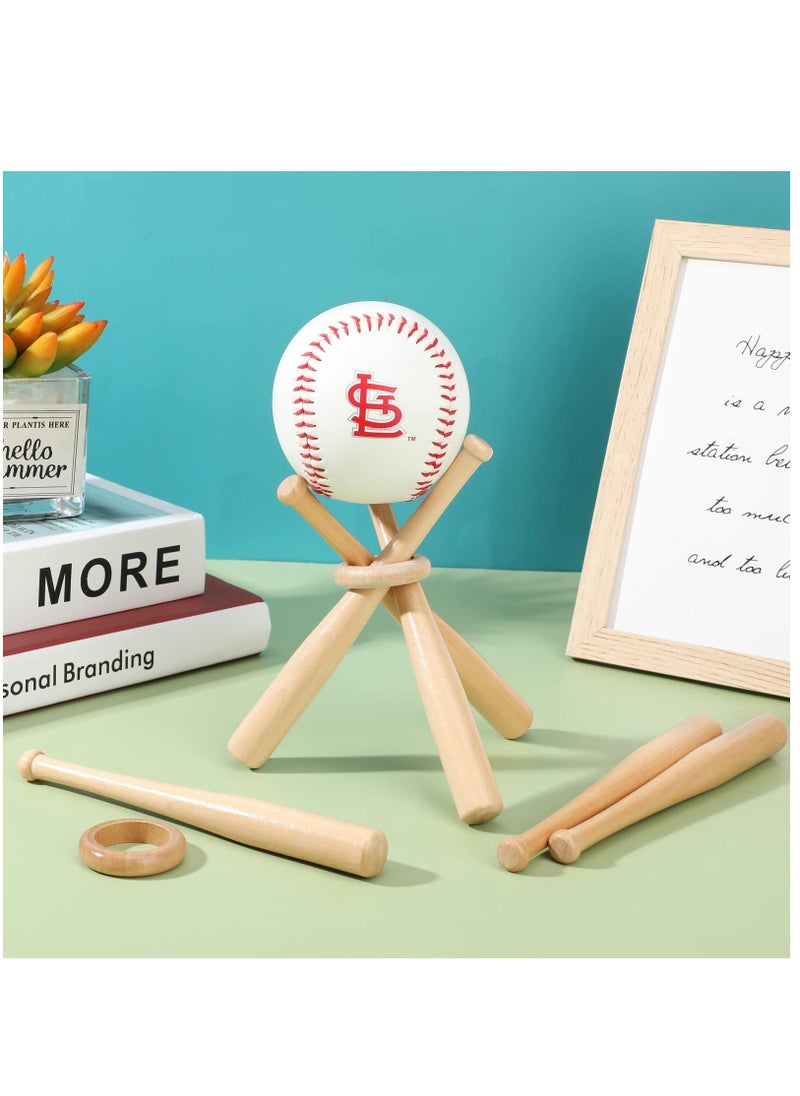 Baseball Stand, Baseball Holders for Balls Display Wooden Baseball Bat Display Stand Holder Display Baseball Centerpieces for Tables for Kids and Sports Lover