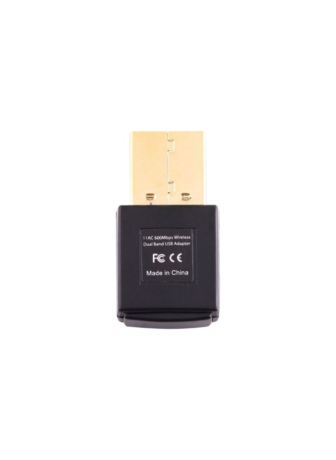 EDUP EP-AC1619 Mini Wireless USB 600Mbps 2.4G / 5.8Ghz 150M+433M Dual Band WiFi Network Card for Nootbook / Laptop / PC(Black)
