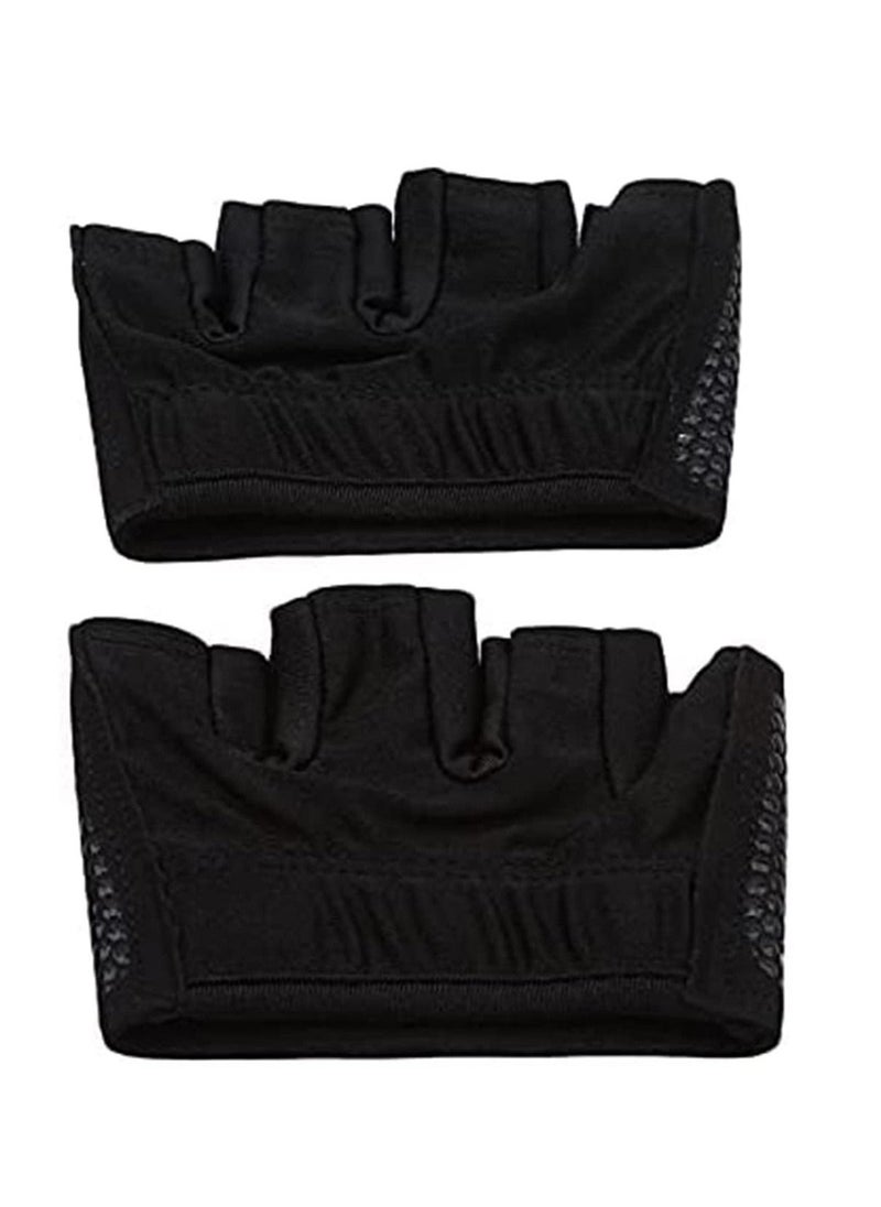 Gym Barehand Gloves, Workout Weight Lifting Fitness Rowing Silicone Non-Slip Callus Guard Padded Grip for Cross Training, Pull Up, Hand Palm Protection