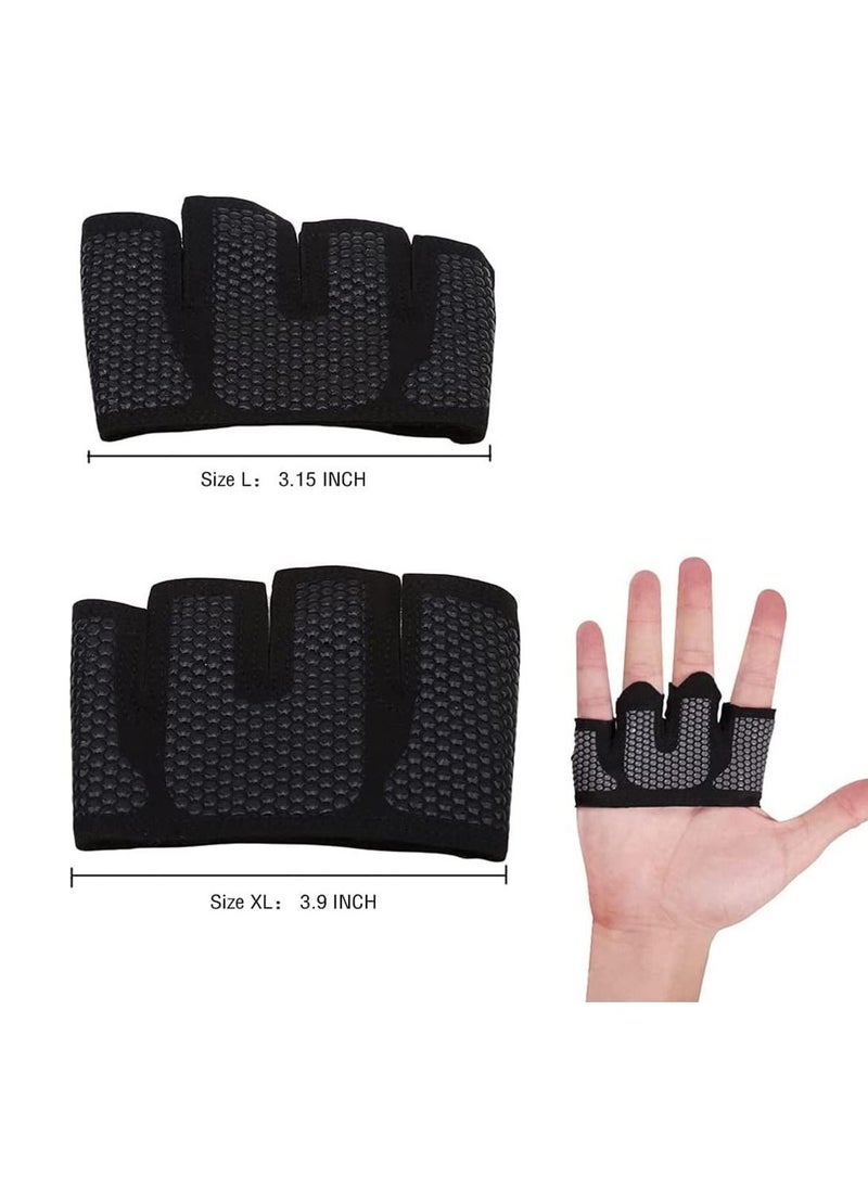 Gym Barehand Gloves, Workout Weight Lifting Fitness Rowing Silicone Non-Slip Callus Guard Padded Grip for Cross Training, Pull Up, Hand Palm Protection